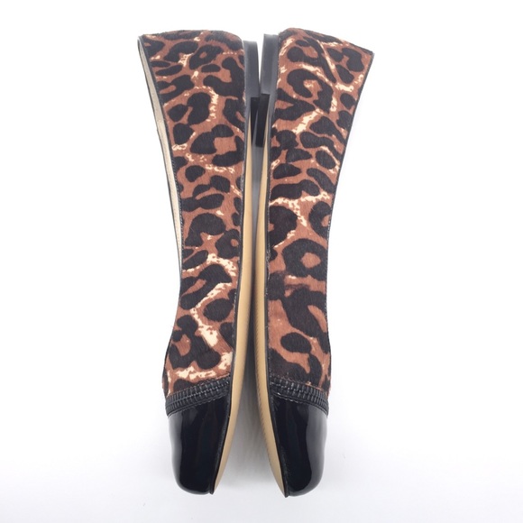 MICHAEL KORS Animal Print Calf Hair Leather Cap Toe Ballet Flats - Picture 10 of 15